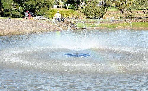 Gympie Regional Council is spending about $15,000 to upgrade this pond, including fitting a new aerating water fountain. Gympie Regional Council is spending about $15,000 to upgrade this pond, including fitting a new aerating water fountain.